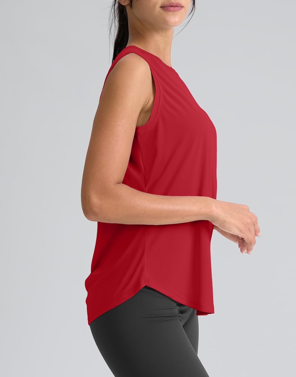 SANTINY Women's Sleeveless Workout Tops Breathable Lightweight Active Tennis Yoga Shirts Athletic Running Tank Tops for Women - Image 4