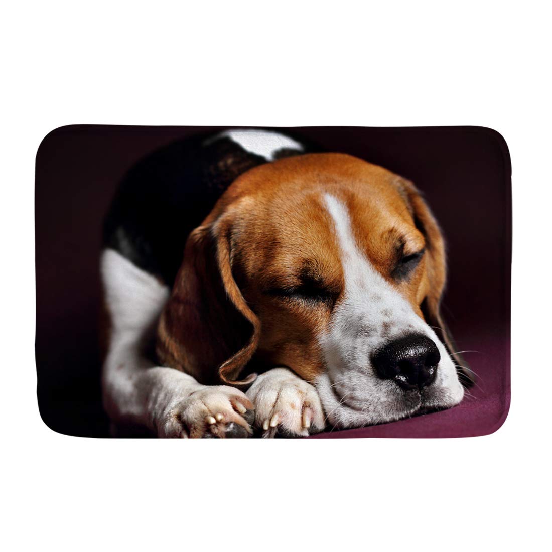 Zerbino Abbracci Idea Con Stampe Beagle - Tappetino Antiscivolo In Flanella Morbida Per Esterno/Interno, 40x59 Cm, Lavabile, Beagle 3 - 4