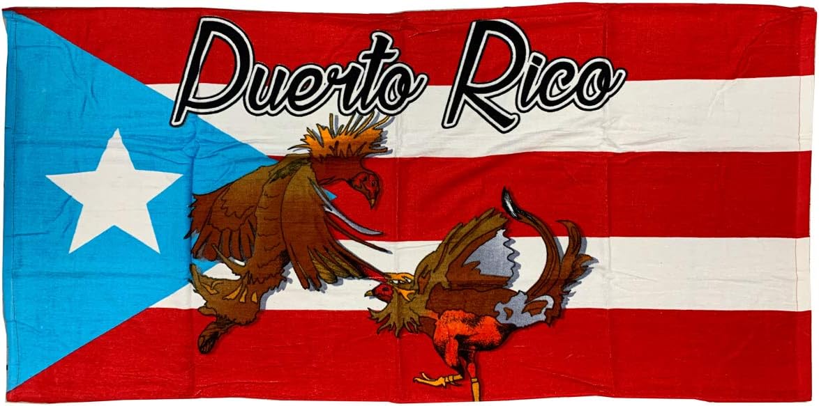 Puerto Rico Beach Towel Flag Gallos