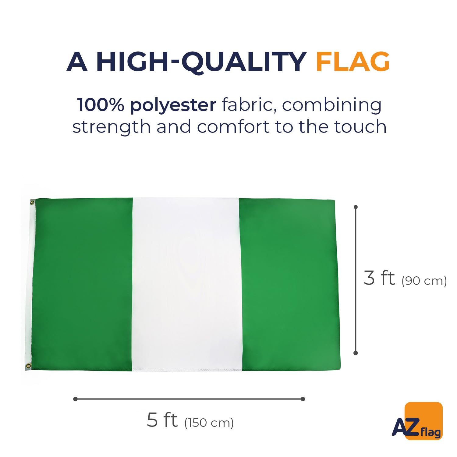 Drapeau Biafra 150x90 Cm - Tissu Polyester 100D, Fourreau Pour Hampe - Décoration Événement, Manifestation