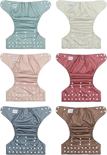 Miniatura 2 de babygoal Pañales de tela grandes, paquete de 13 para niños de 3 a 5 años, fundas de pañales de tela, paquete de 6 con 6 insertos y bolsa para