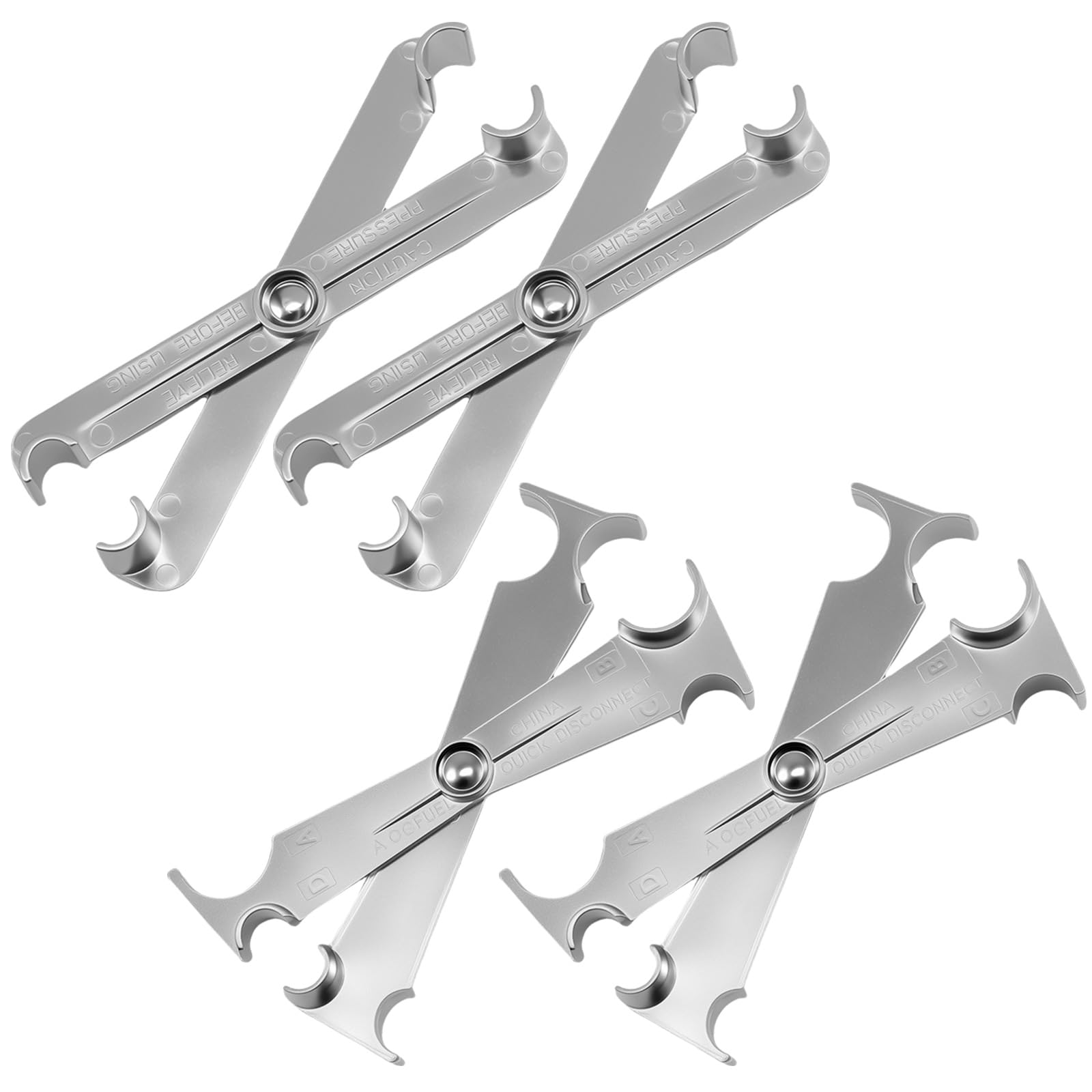 FALESOUL 4Pcs Fuel Line Disconnect Tool, 4-in-1 Fuel Filter Tool for 3/4in 5/8in 1/2in 3/8in 5/16in Quick Disconnection A/C Line Transmission Line Remover Tool for Cars Truck SUV, Car Accessories