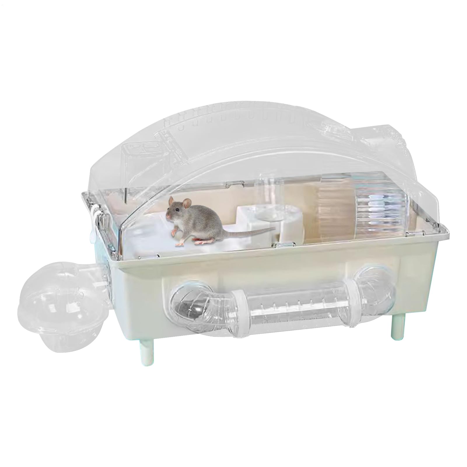 Jaula de Hámster Casa de Hábitat para Mascotas | Hábitats Transparentes para Mascotas para Hámster, Chinchilla, Conejo, Erizo, Cobaya Enano, Hurón y