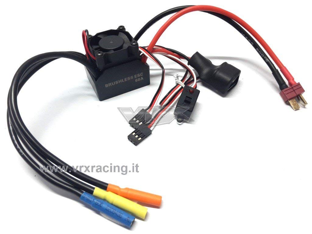 VRX Combo Rocket Motore 3650 2300KV + Esc 60A Brushless Rocket Waterproof (Diametro Albero da 3.17mm)