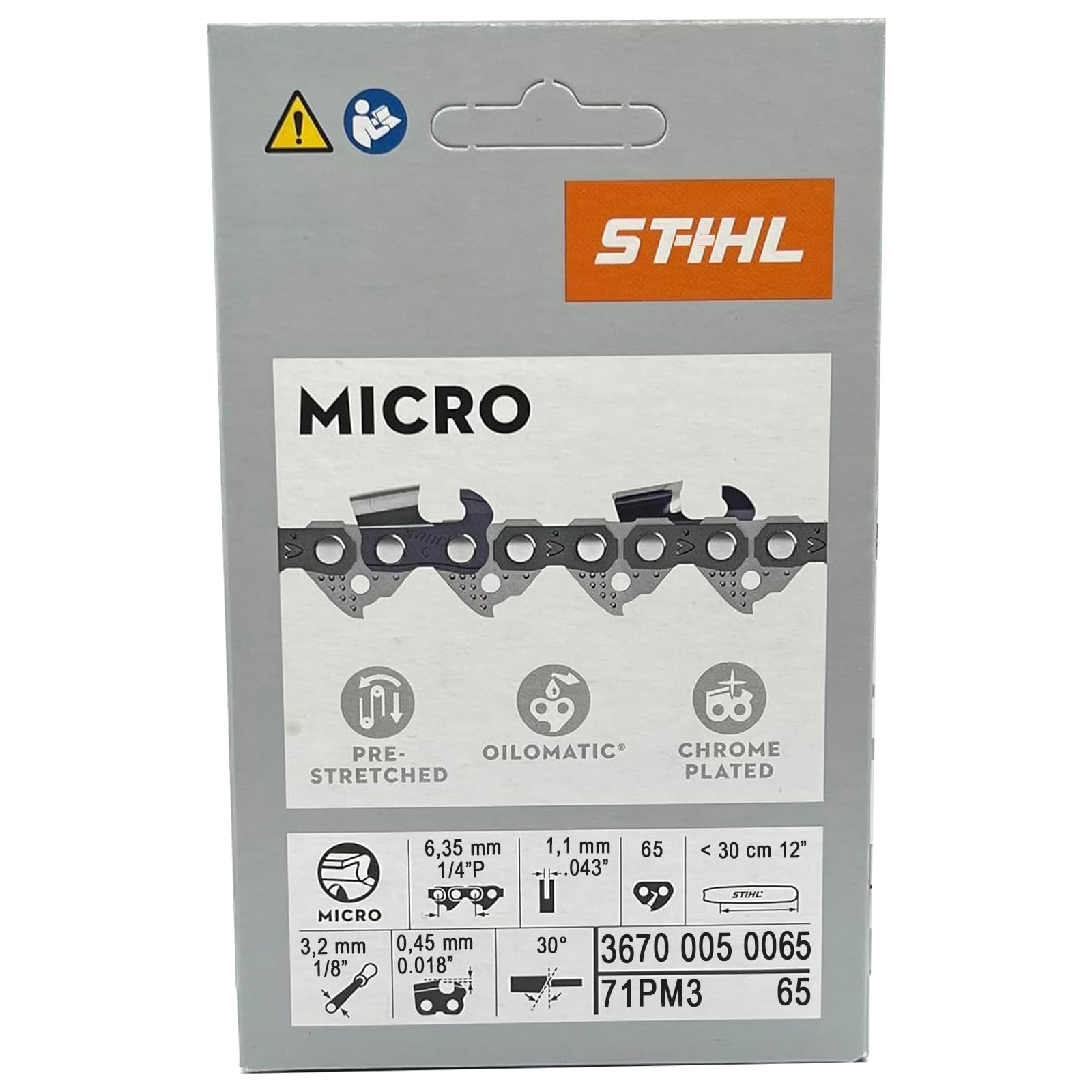 Amazon.com: STIIHL 71PM3 65 DL Oilomatic PICCO Micro 3 Saw Chain