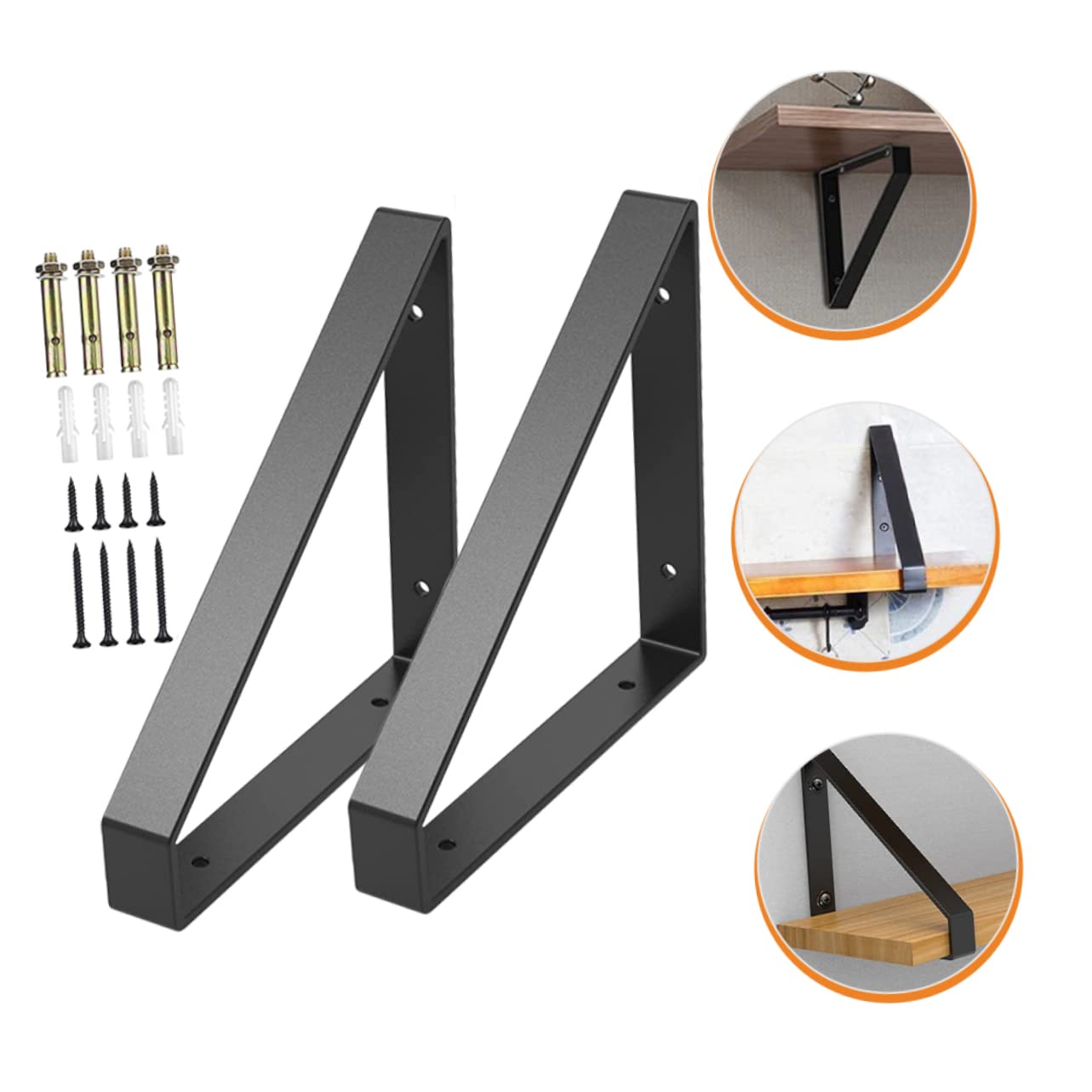 SEWACC 2 Piezas Soportes Para Estantes De Pared Soportes Triangulares Para Estantes Uso Cocina o Baño