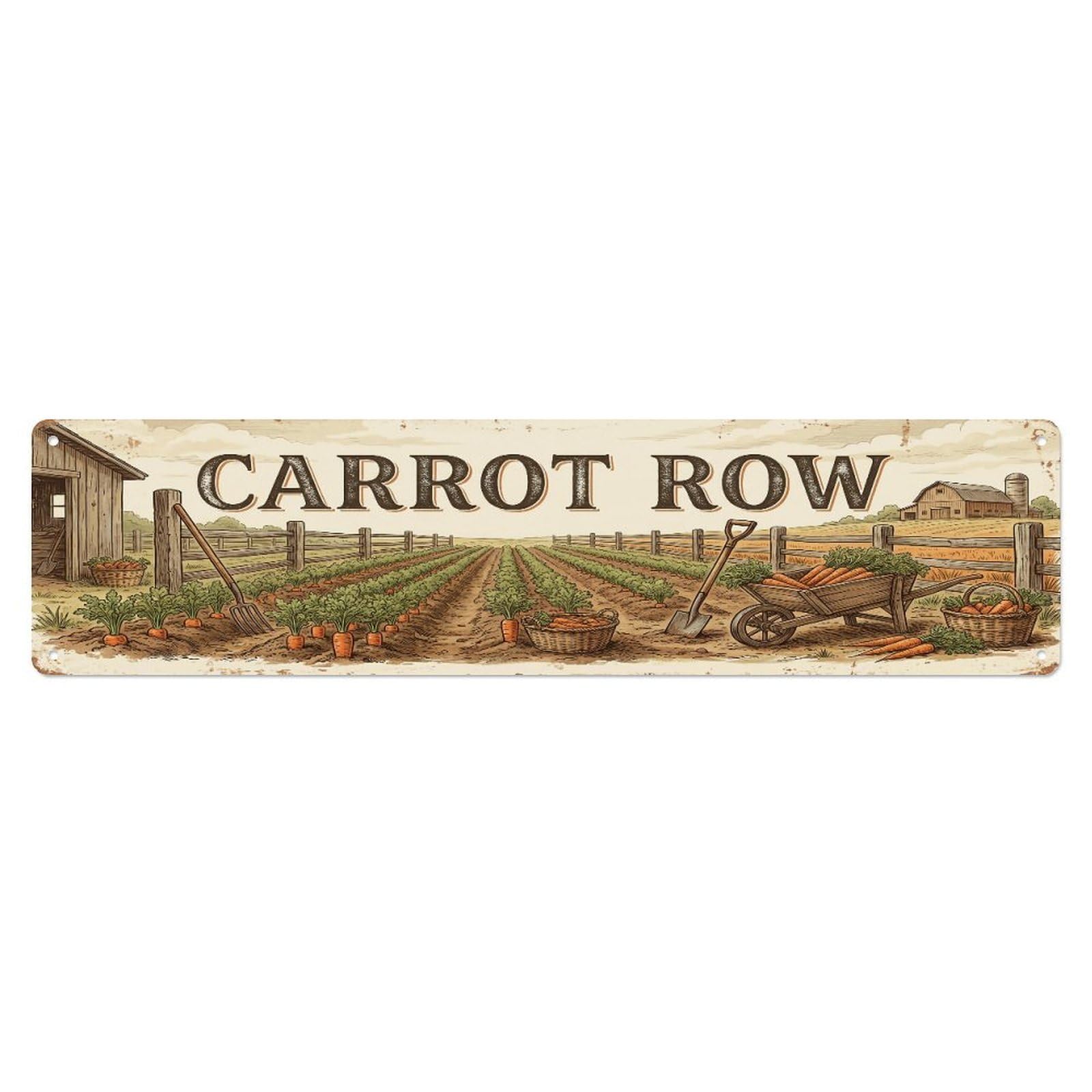 Xanthor Style Metal Tin Sign Vintage Yard Carrot Farmhouse Funny Crop Backyard Farm