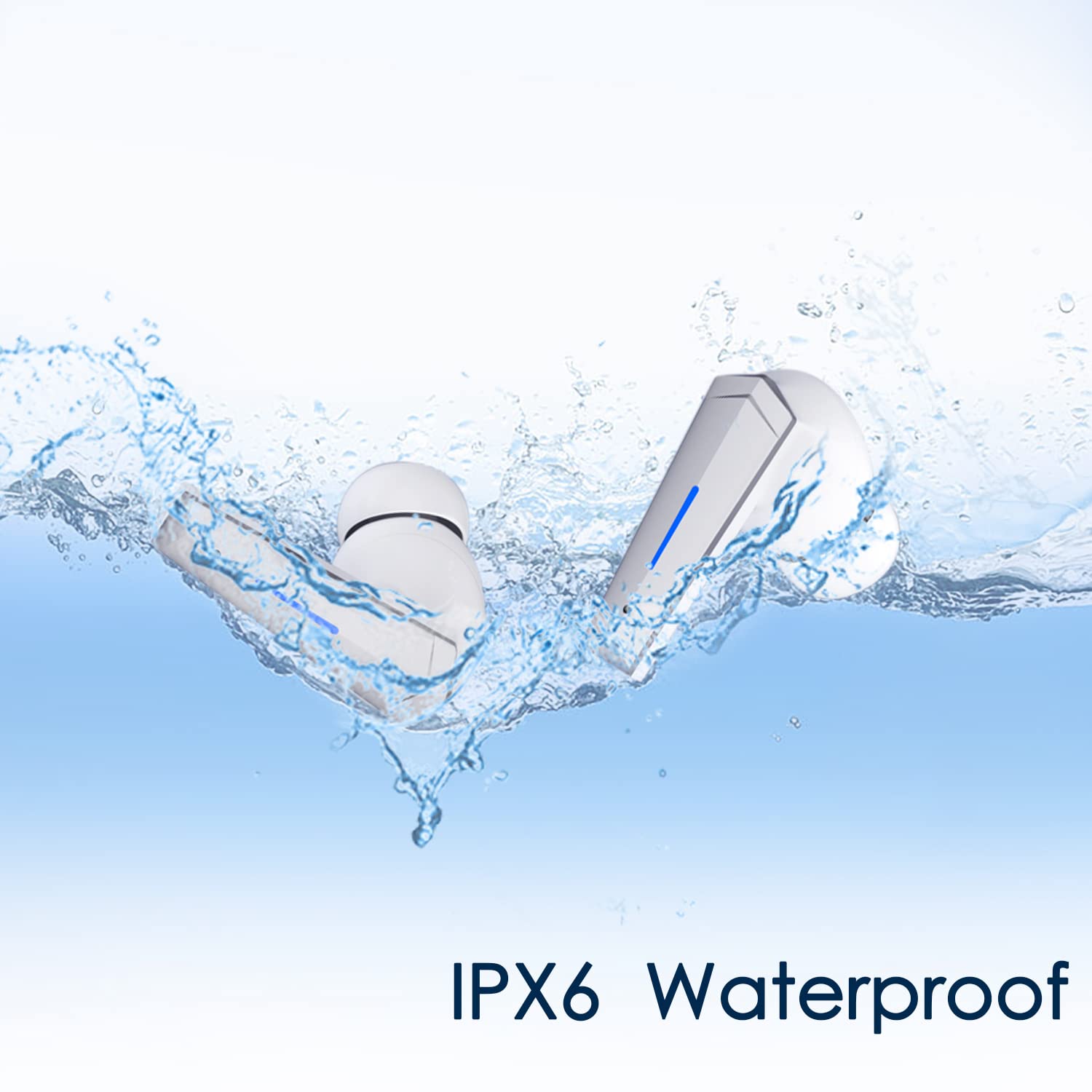 OONOL Wireless Earbuds, Yi-shaney Bluetooth 5.2 Bass Sound Headphones Gaming Earphones with Touch Control, Noise Cancelling Waterproof Headset with Mi