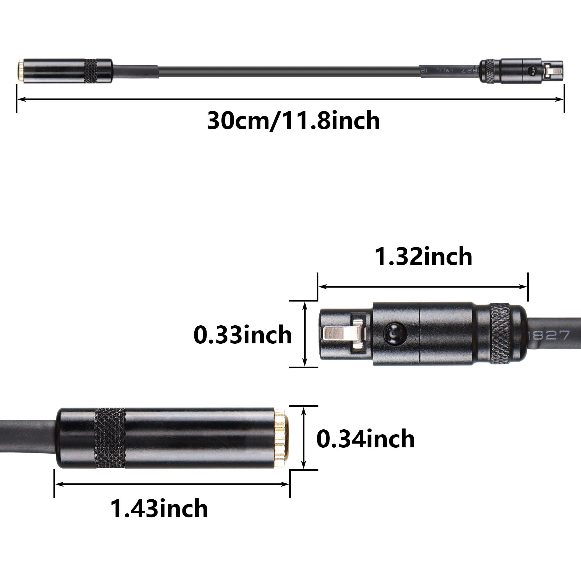 XLR3M To XLR3F Low-Profile Right-Angle Coiled Cable | Gotham Sound