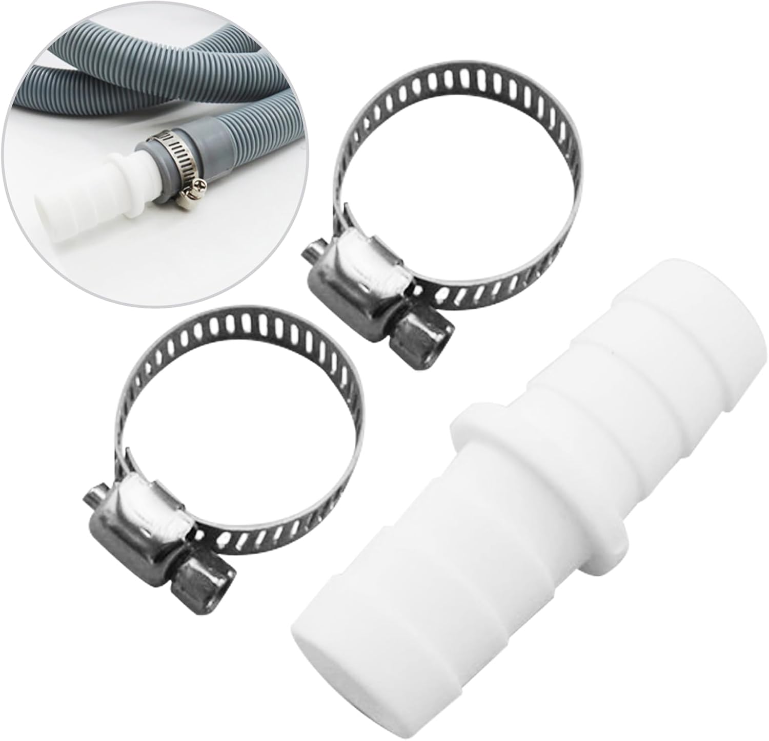 Waste pipe connector for washing machine and dishwasher with outlet for