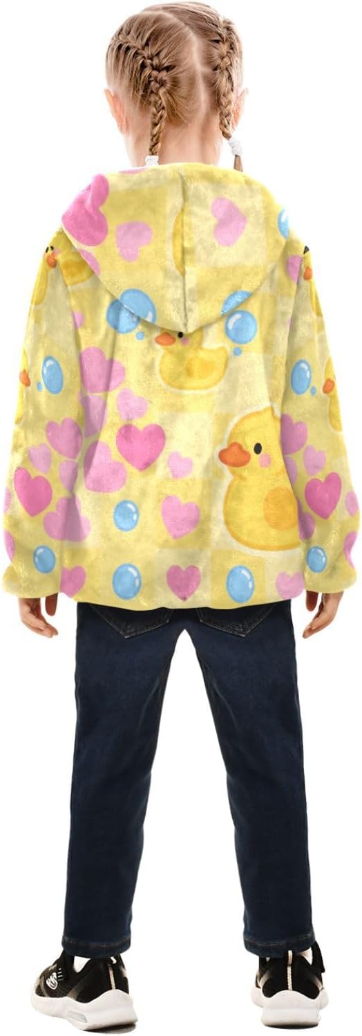 GuoChe Duck Big Girls Jackets With Sherpa Lining