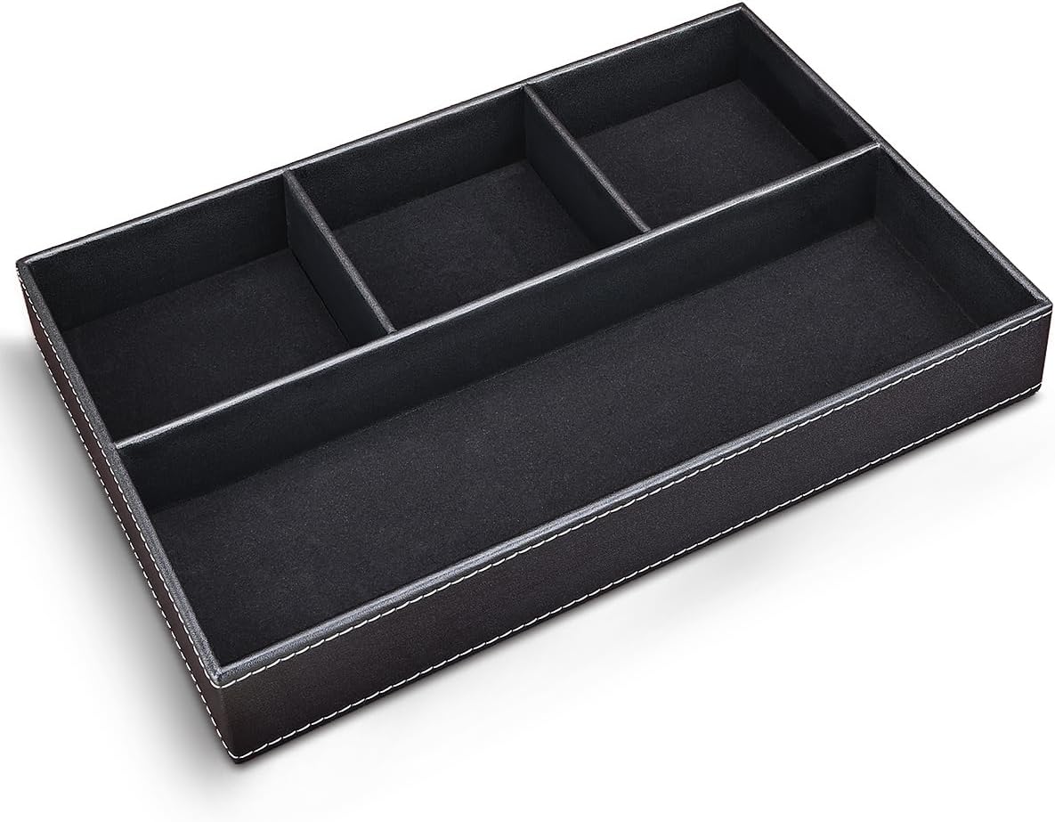 JinPhon Lot De 16 Organisateurs De Tiroir Cuisine Et Bureau - Séparateurs Plastique Profonds Pour Rangement Parfait