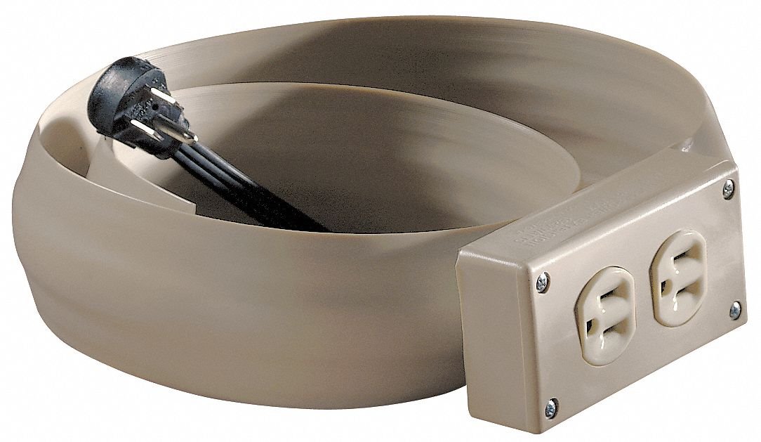 FLEXIDUCT 8 ft, 6 ft. Covered 300VAC Indoor Power Extensions with Cord