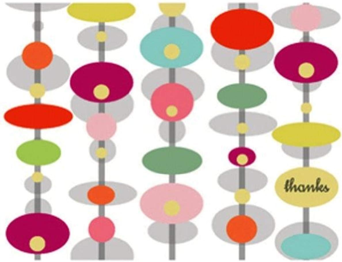 C.R. Gibson 10 Count Thank You Notes Box, Modern Dot (Discontinued by Manufacturer)
