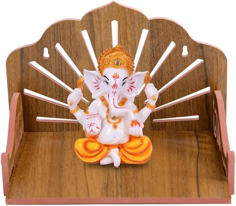PV ENTERPRISES Art and Craft Wooden Religious Home Temple by PV ENTERPRISES ( T Son 13 RED)