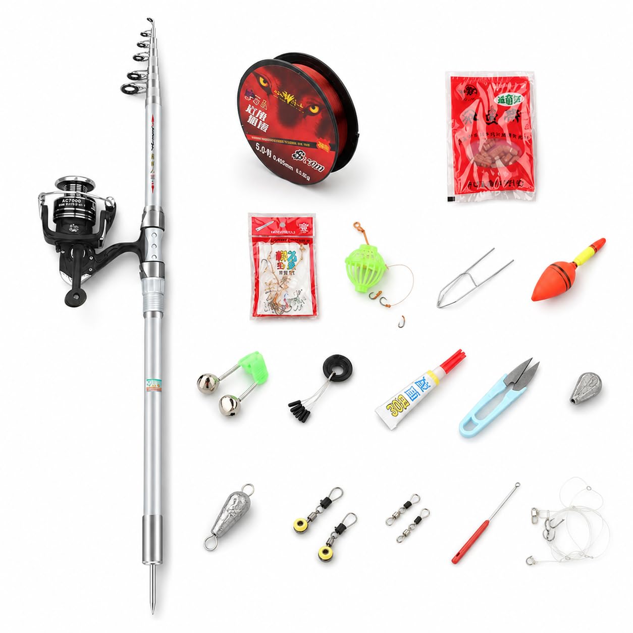 Set Pesca in Mare | semimetallico, Canna da Surfcasting, Pesca d Scogliera, Per Amanti del Surf