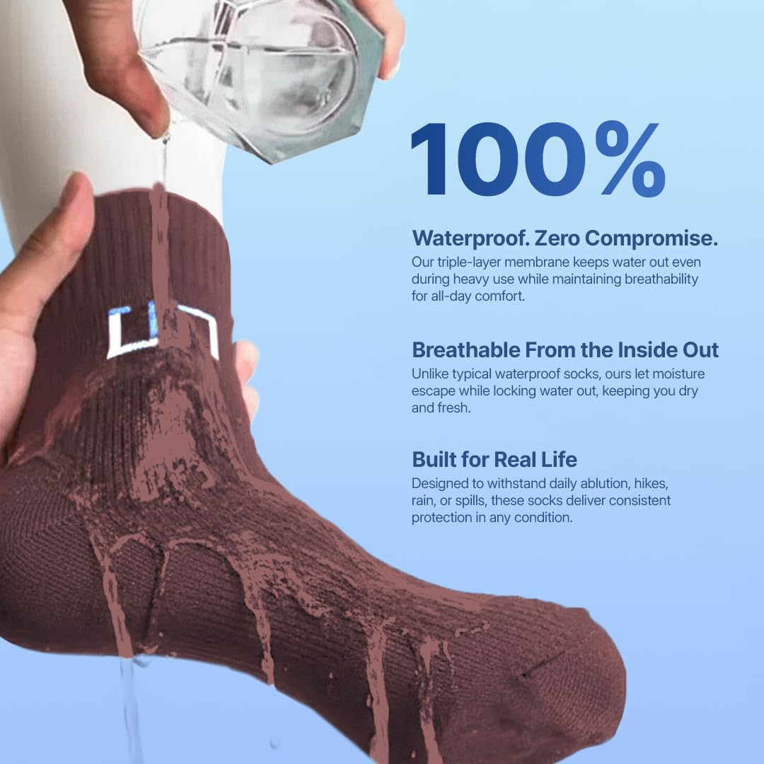 ABDEEZ The Wudhu Socks – Waterproof Socks for Men & Women Breathable for Outdoor Activities - Image 3