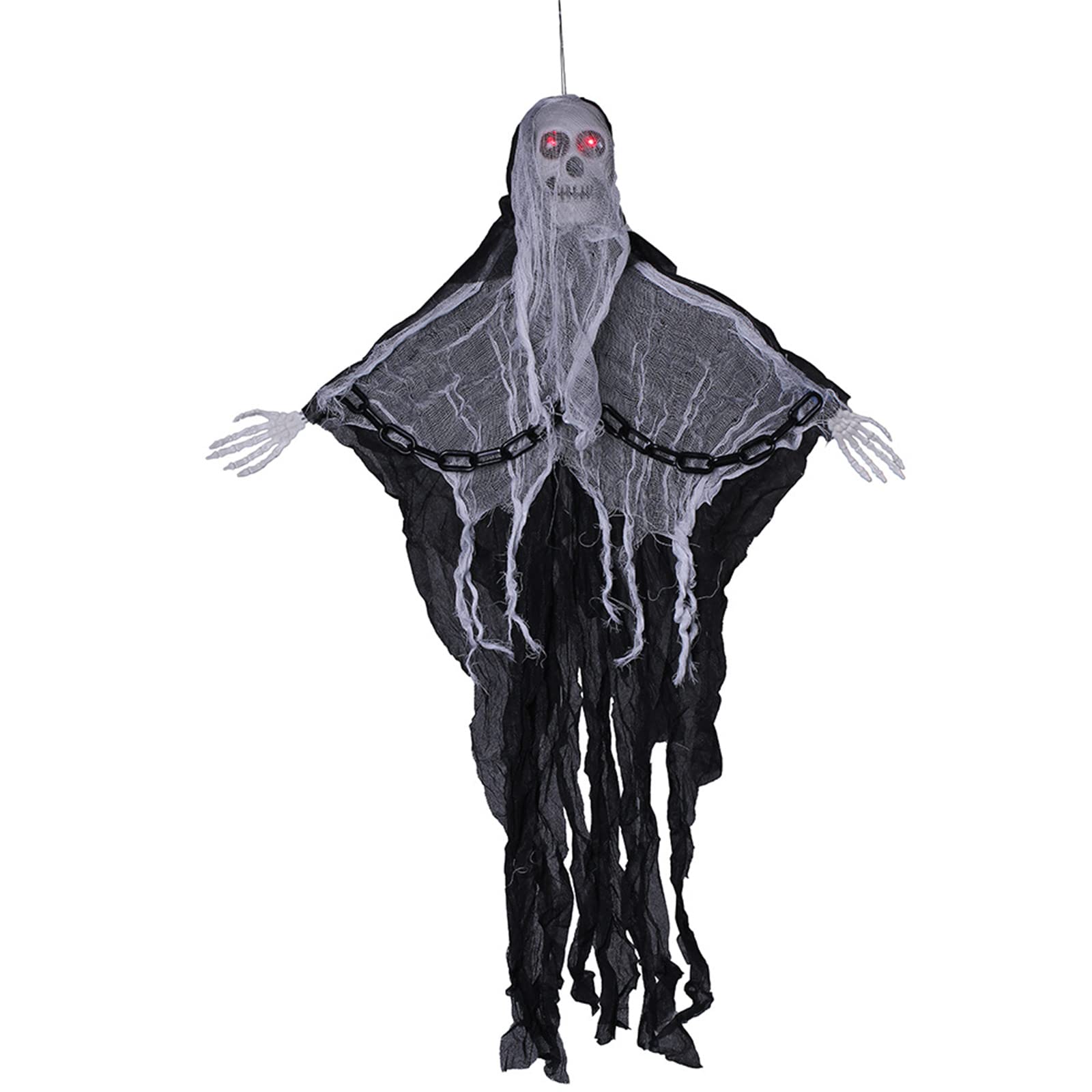 Pendant with Horror Sound & Light Halloween Ghost-Hanging Ornament Prop Horror Party Decor Prop
