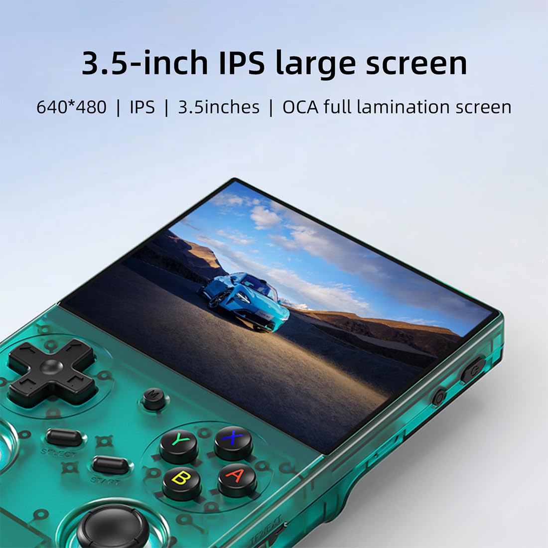RG 35XXPro Przenośna konsola do gier retro, 8.9 cm konsola do gier + karta do gier Linux 64G, podwójna karta TF, bateria 3200 mAh, gry Plug & Play dla dorosłych