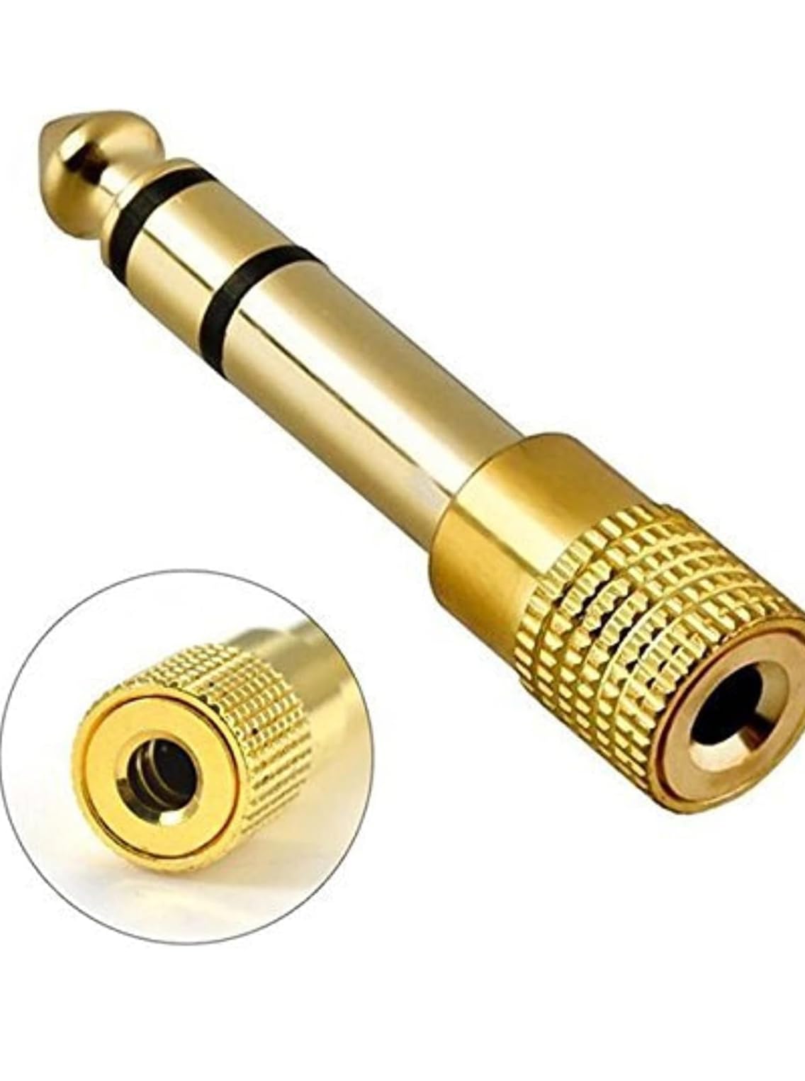 Gold Plated 3.5mm Female to 6.5mm Male Converter [P-38 to Stereo] Headphone Audio Stereo Adapter Plug Converter Jack for Electric Guitar, Amplifier, Piano, Keyboard, etc (B0D15R93NF) Amazon Price History, Amazon Price Tracker