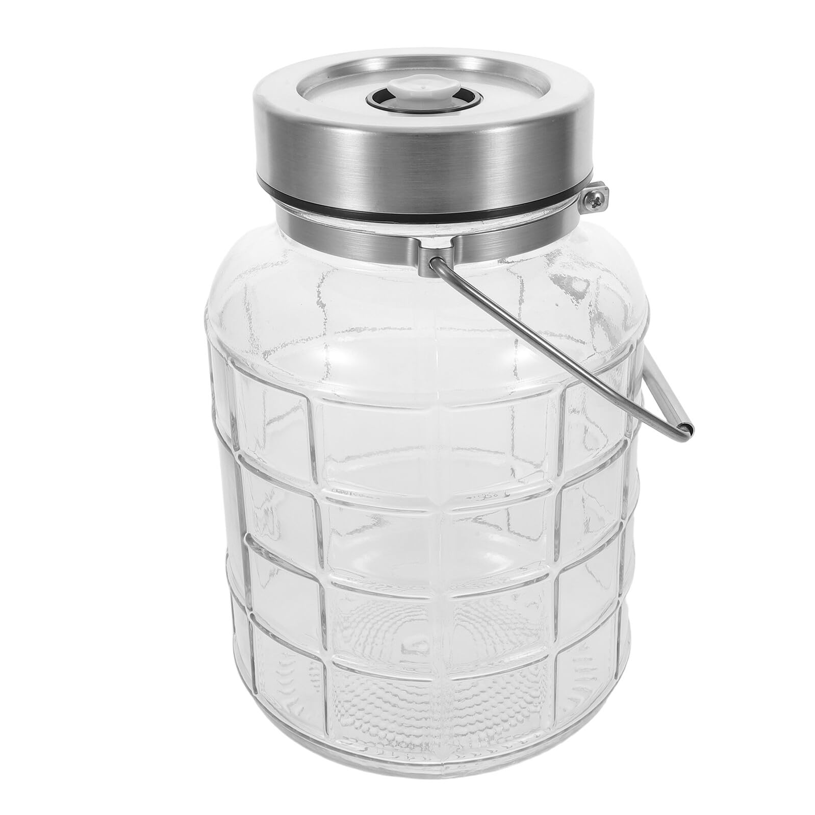 Vaso in Vetro per Fermentazione con Valvola di Sfiato Ermetico Contenitore per Conservazione Alimenti in Cucina Barattolo per Fermentare Verdure Spezie e Conserve