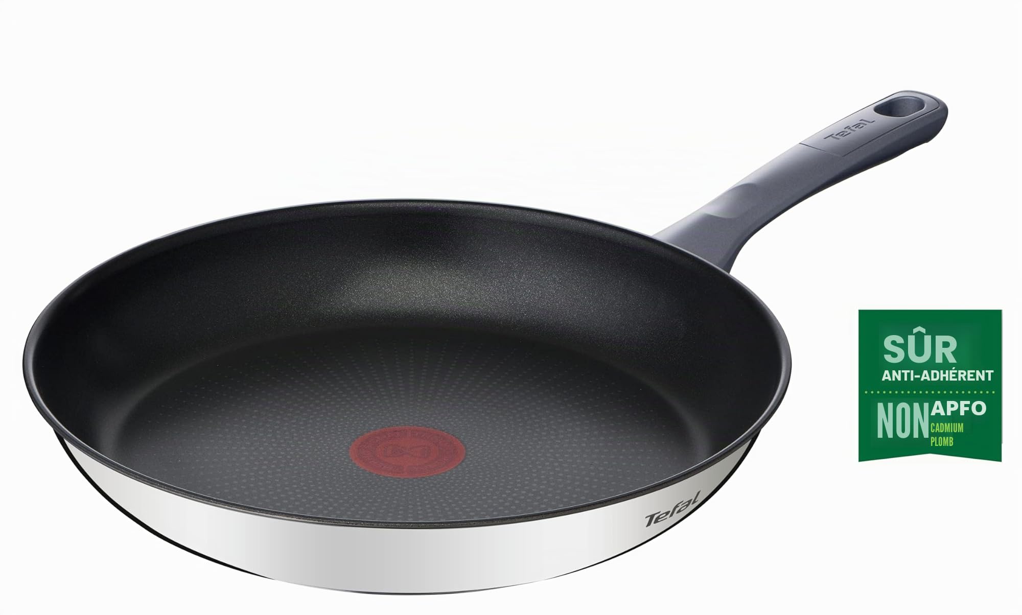 Tefal G7130614 Dailycook Poêle 28 cm Tous Feux dont Induction, Acier Inoxydable, Inox, 28 cm, 47, 5 x 29, 4 x 7, 8 cm