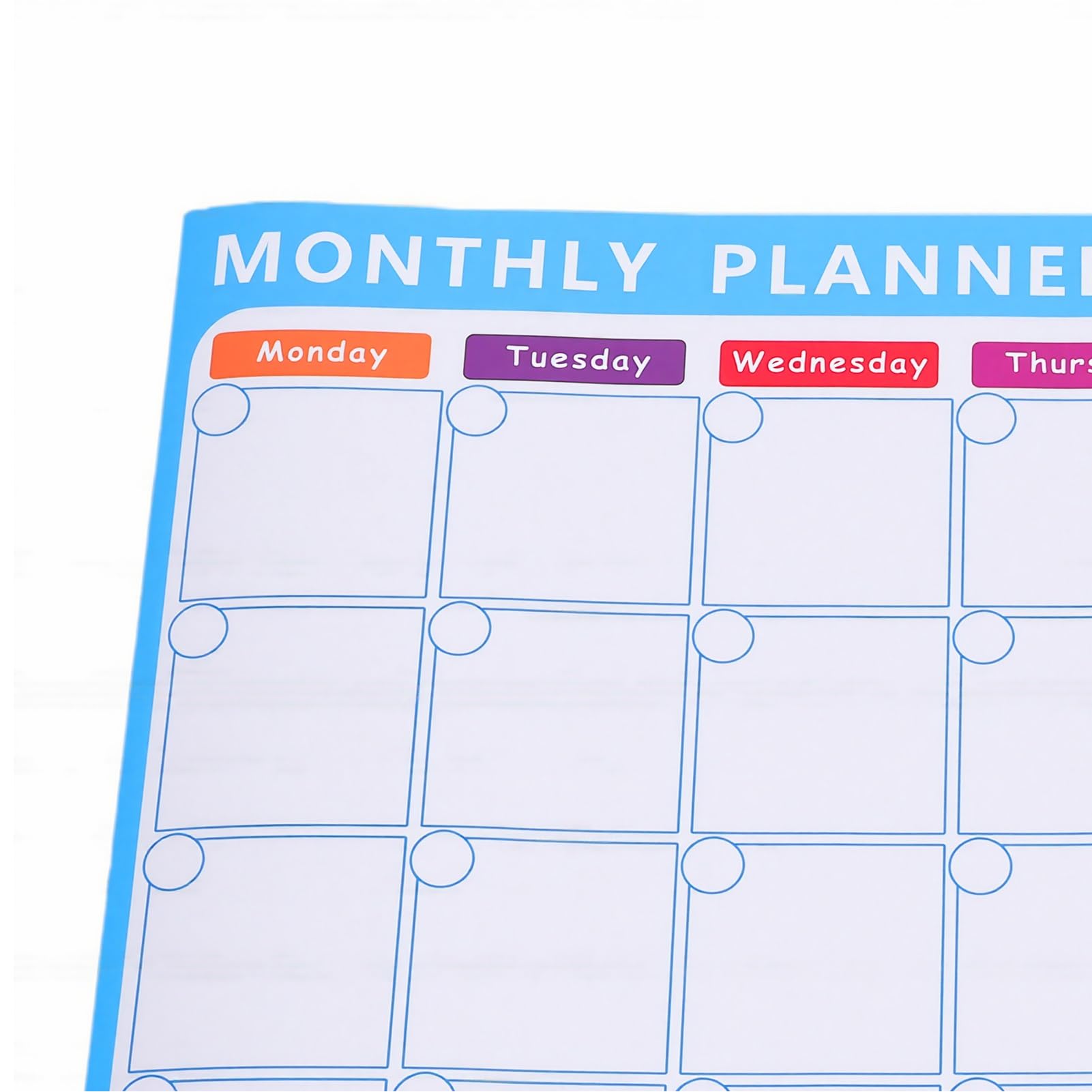 Karlak Magnet-Monatsplaner mit Farbmarkierungen und Radiergummi für Kühlschrank, Familienorganisation, Trocken Abwischbarer Kalender, 4 Stück (4 Sets roter, blauer, schwarzer Stift)