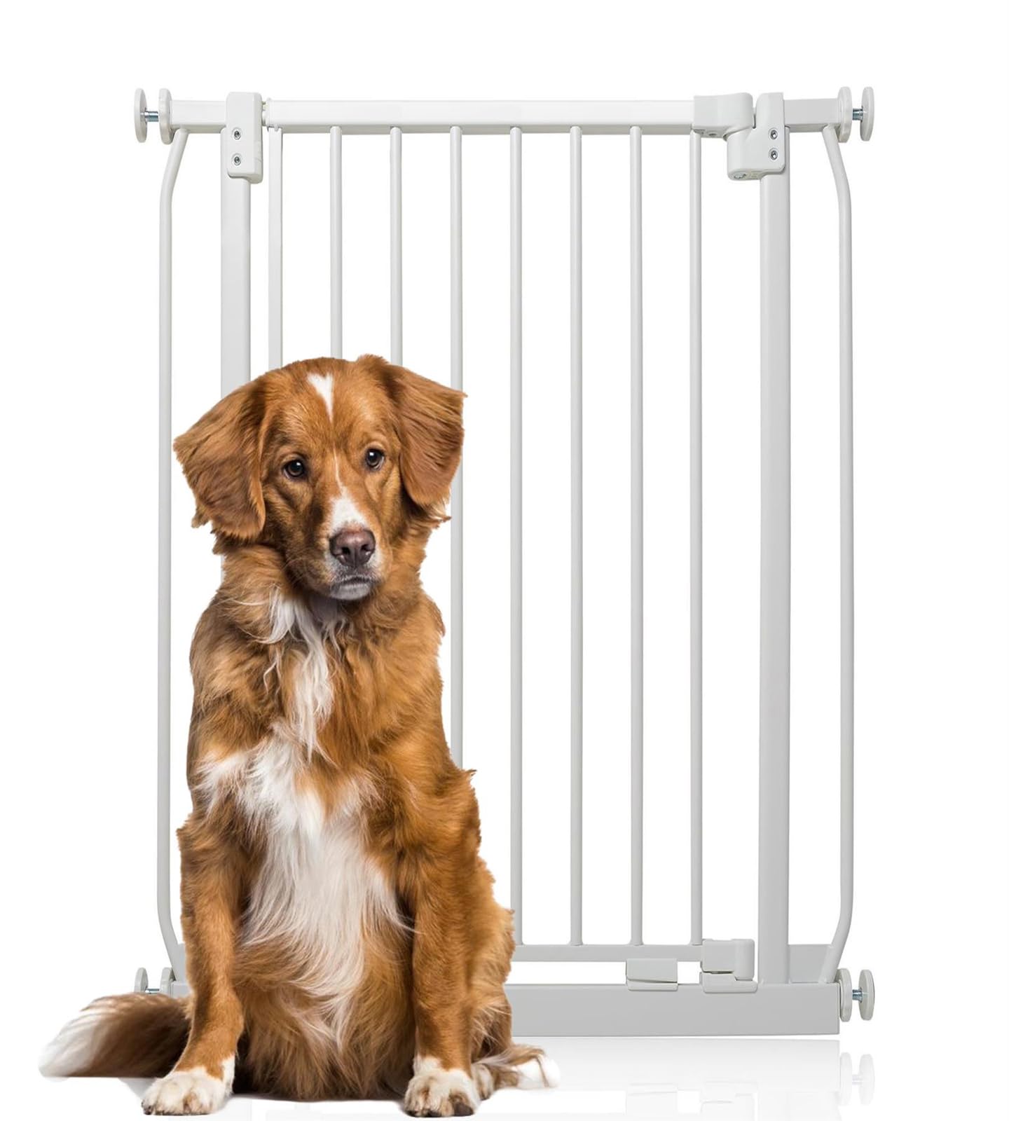 Bettacare White Extra Tall Elite Dog Gate, 71Cm - 80Cm, Matt Extra Tall 96.8Cm In Height, Pressure Fit Pet Gate