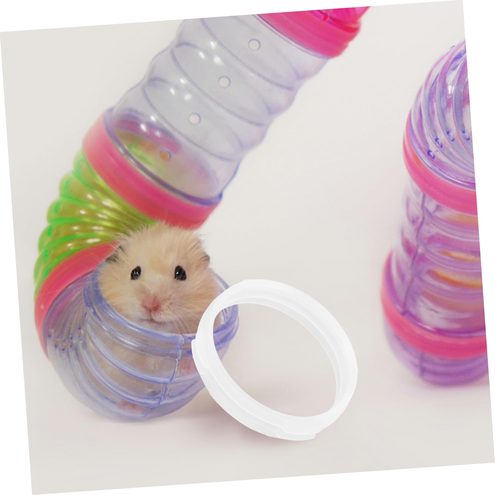 INOOMP 40stücke Hamster Tunnel Ringe Wiederverwendbare Verbindungselemente Für Röhren Flexible Und Sichere Spielzeuge Für Hamster Und Andere Kleintiere