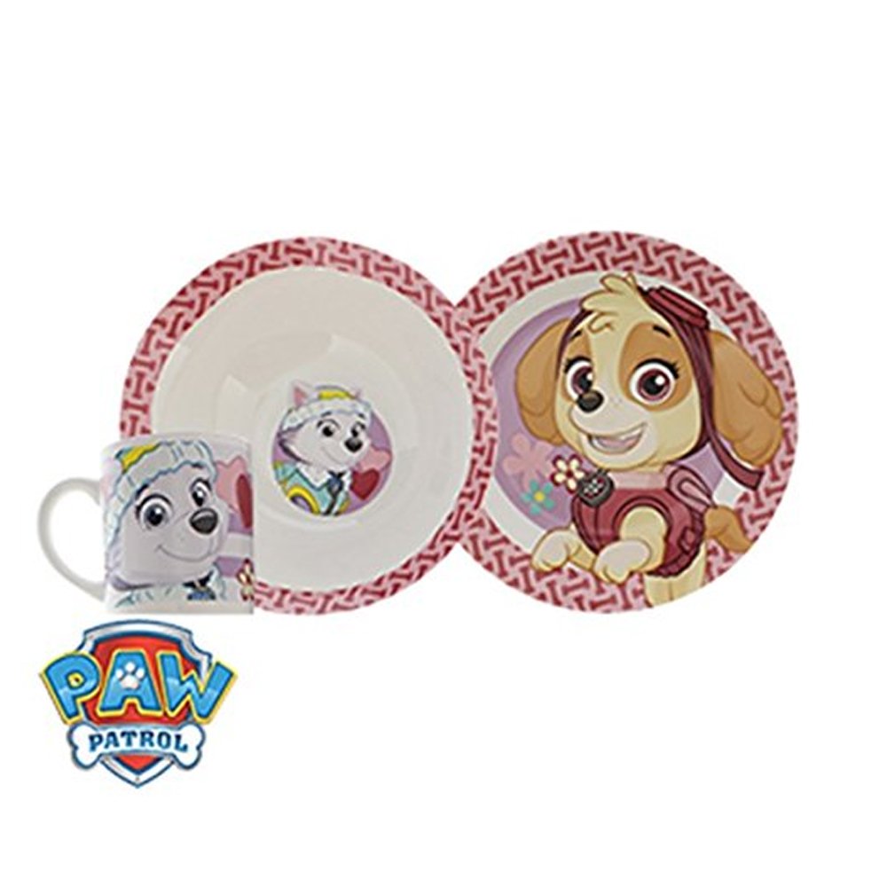 Kids Breakfast Set Ceramic Plate Bowl Mug Children Porcelain