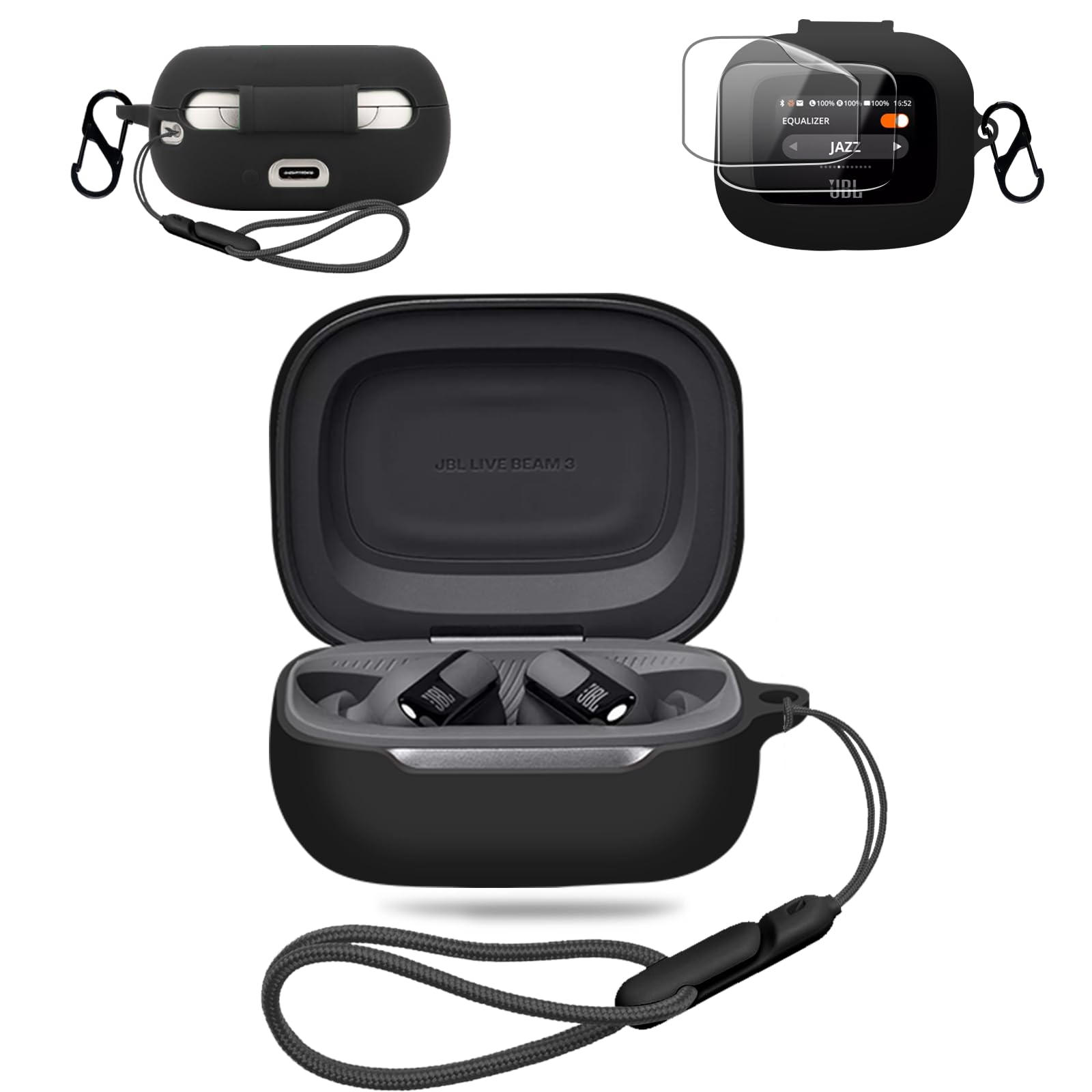 Amazon | For JBL LIVE BEAM 3 用 ケース カバー +2枚フィルム 