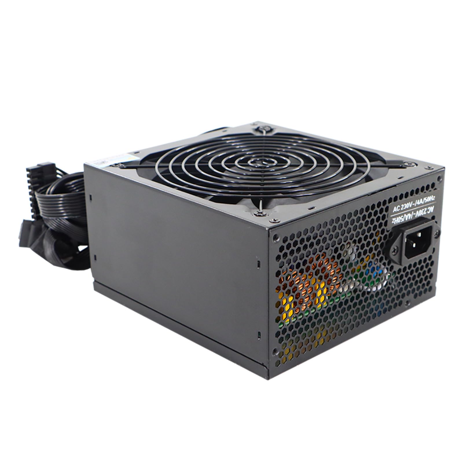 Wysokowydajny zasilacz 550 W z 12 cm cichym aktywnym wentylatorem do gier PC do gier. Zasilanie ATX 12 V.