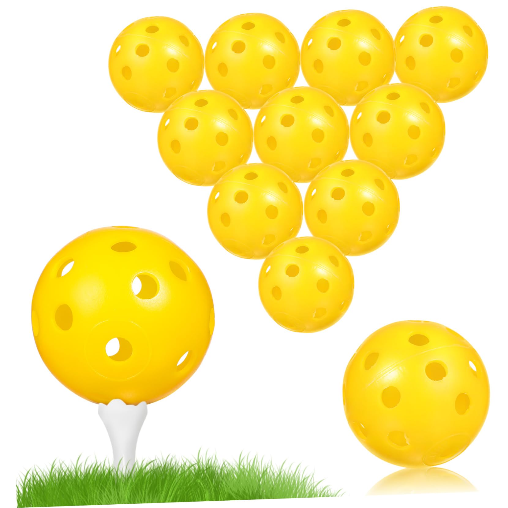 VICASKY 24pcs High Visibility Golf Practice Balls Lightweight Airflow Hollow Design for Indoor Training Skill Improvement and Targeted Practice