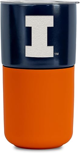 Miniatura 261 de Rico Industries NCAA Miami of Ohio Redhawks - Vaso de cerámica de 16 onzas con agarre de silicona, grabado láser profundo, diseño de color negro