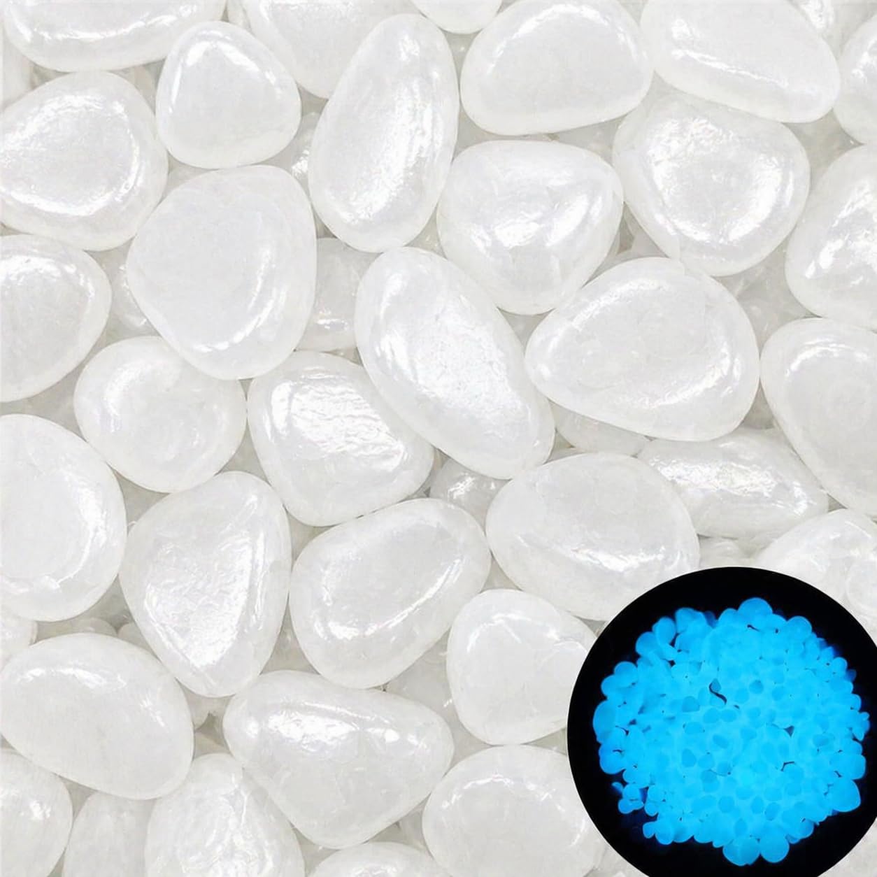 MOGADEE® 300 piedras luminosas blancas, 2-3 cm