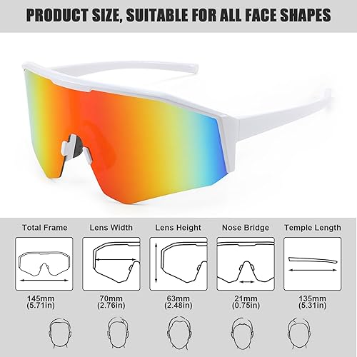 Miniatura 3 de Karsaer Gafas de sol deportivas para ciclismo, visera, sombras frescas, para jóvenes, béisbol, sóftbol, gafas de sol para niños y niñas de 8 a 14