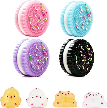 4PCS Tabba Squishes Toys,Cute Squeezd Stress Relief Fidget for Kids & Teens