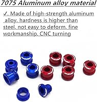 Vista 4 de YBEKI Kit de pernos de plato de grado aeronáutico 7075-T651 - Mecanizados CNC para bicicleta de carretera/MTB (platos simples y dobles), incluye