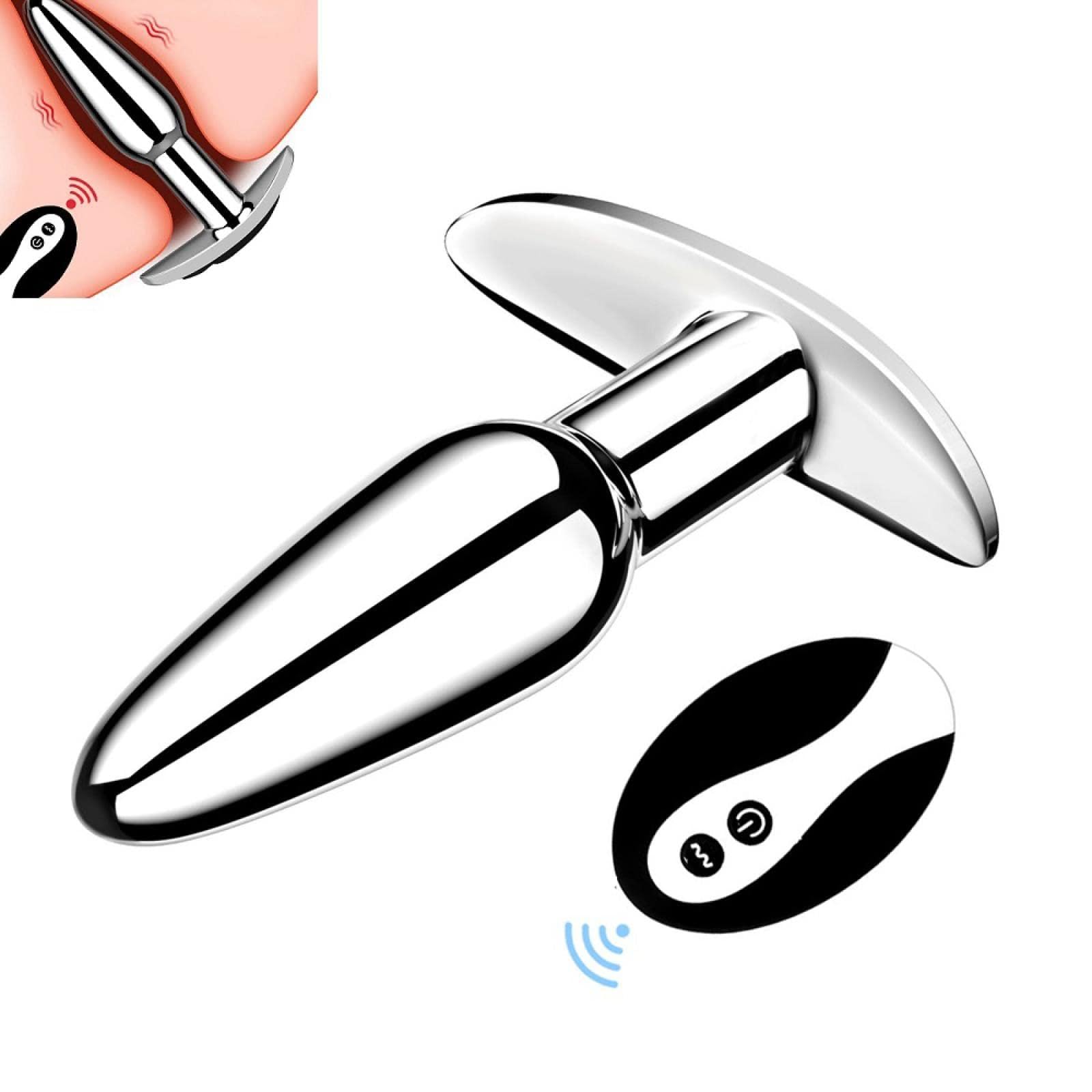Vibratore Vibratore Principiante Butt Plug anale 10 velocità vibratore anale in metallo Piccolo plug anale vibrazione giocattolo del sesso Masturbatore giocattoli adulti del sesso Macchina