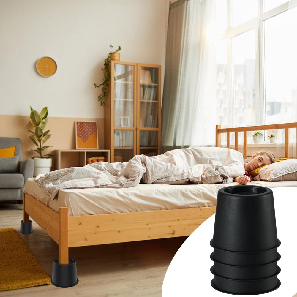 Elevadores de muebles de plástico resistente 10 cm, redondos, para cama, sofá, escritorio, silla