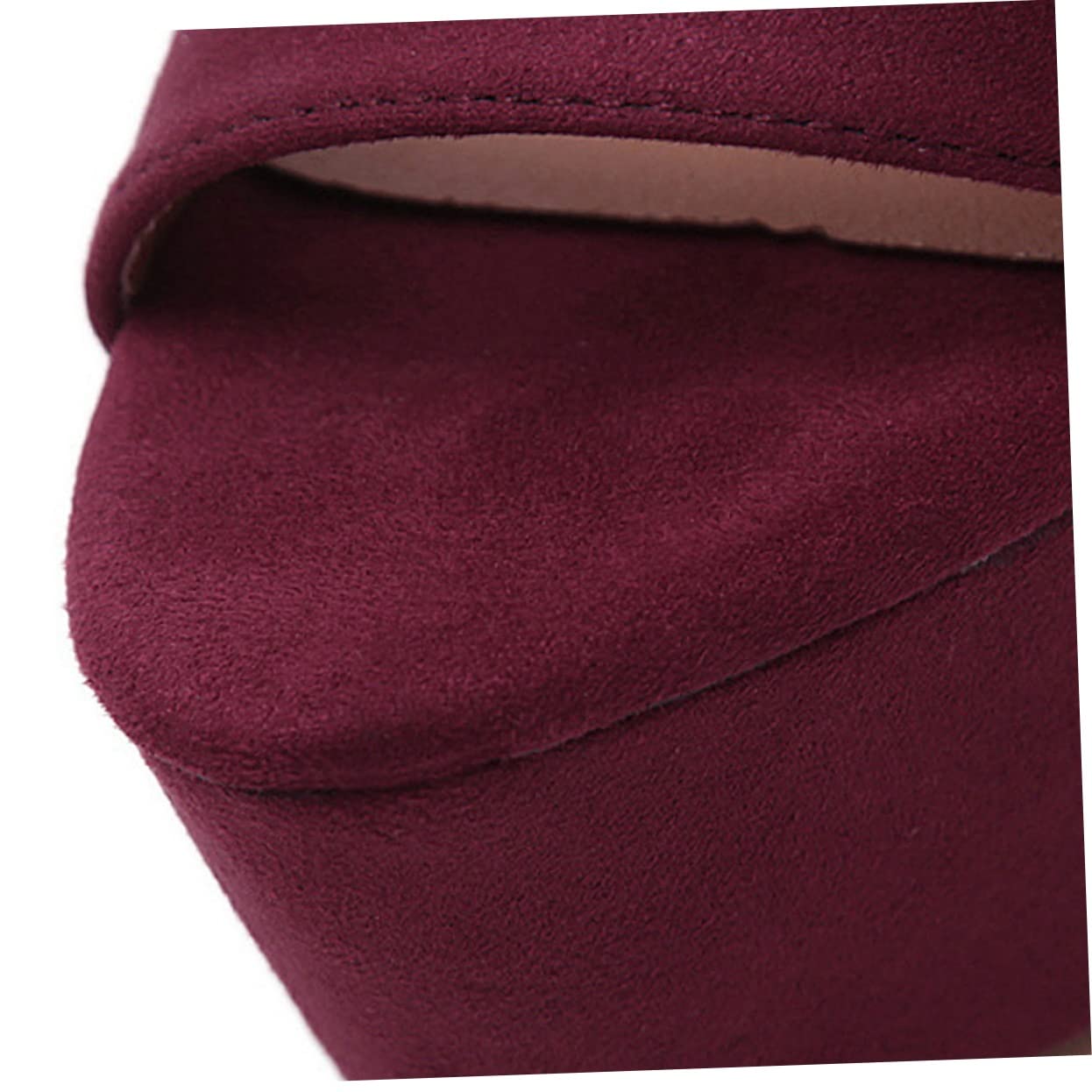 Holibanna Sandali da donna con tacco alto a spillo, punta tonda, 16 cm, con tacco alto