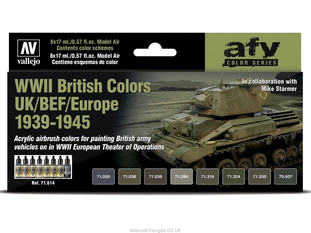 Vallejo VAL71614 AV Model Air Set - WWII British Colours 1939-1945