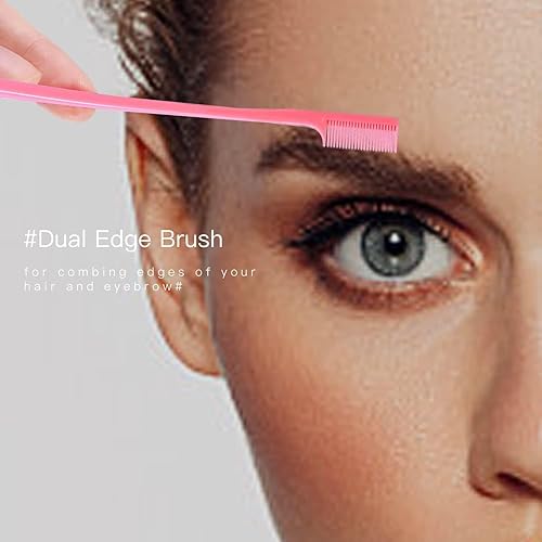 Miniatura 7 de Juego de cepillos para desenredar el cabello, cepillo de cerdas de nailon con cojín de 9 filas, cepillo de doble fila, cepillo de burlas, peine de