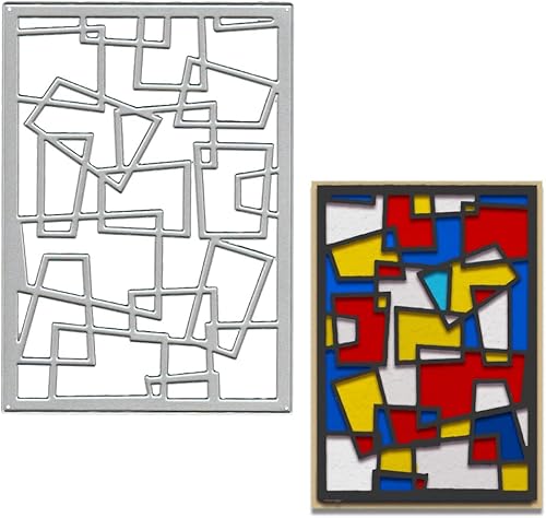 Miniatura 6 de Flores hojas troqueladas para hacer tarjetas, juego de troqueles de corte de marco rectangular, plantillas de troqueles de fondo floral, plantilla