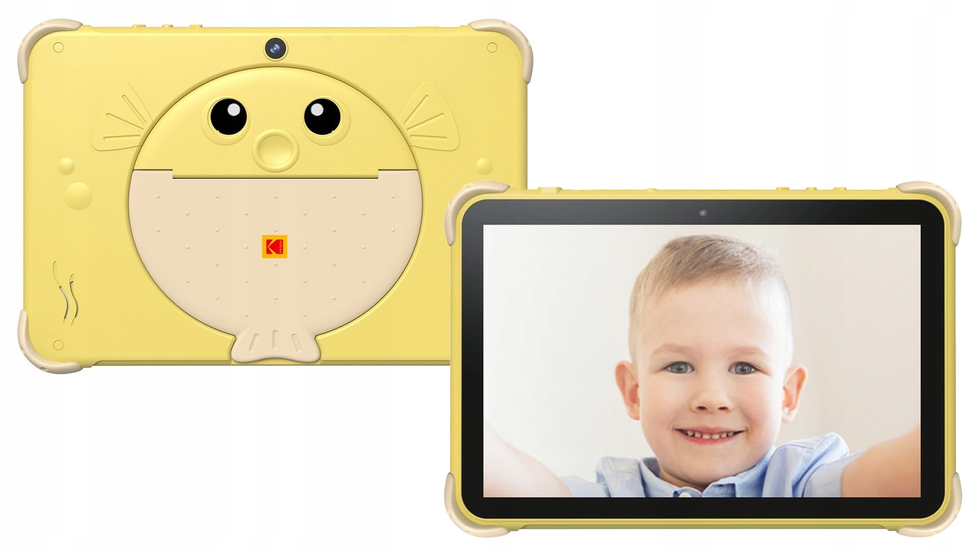 KODAK KT102 Tablet Dla Dzieci 10,1 cala HD 1280×800 Android 15 4GB RAM 64GB Pamięci Rozszerzenie do 128GB Bateria 6000mAh Wytrzymałe etui ochronne
