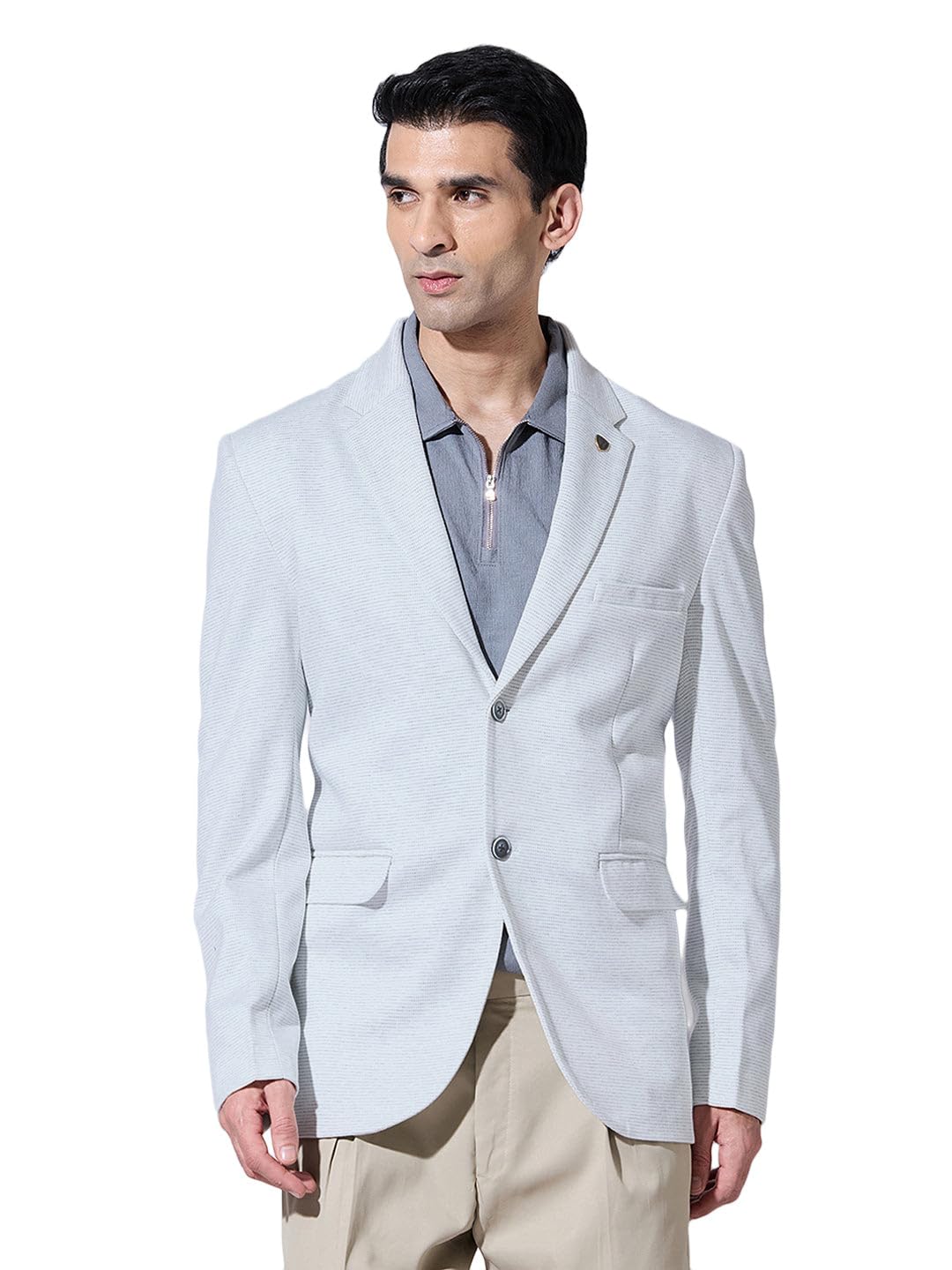 showoffff Men's Off-White Single Breasted Tailored Fit Blazer-LBR-5202_OffWhite-picture-46