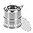 Camping Stove, Ohuhu Camp Stove Wood Burning Stove Stainless Steel Stoves Mini Portable Stove for Camping Picnic BBQ Backpacking Hiking Survival Emergency Cooking Outdoor with Grill Grid Carry Bag