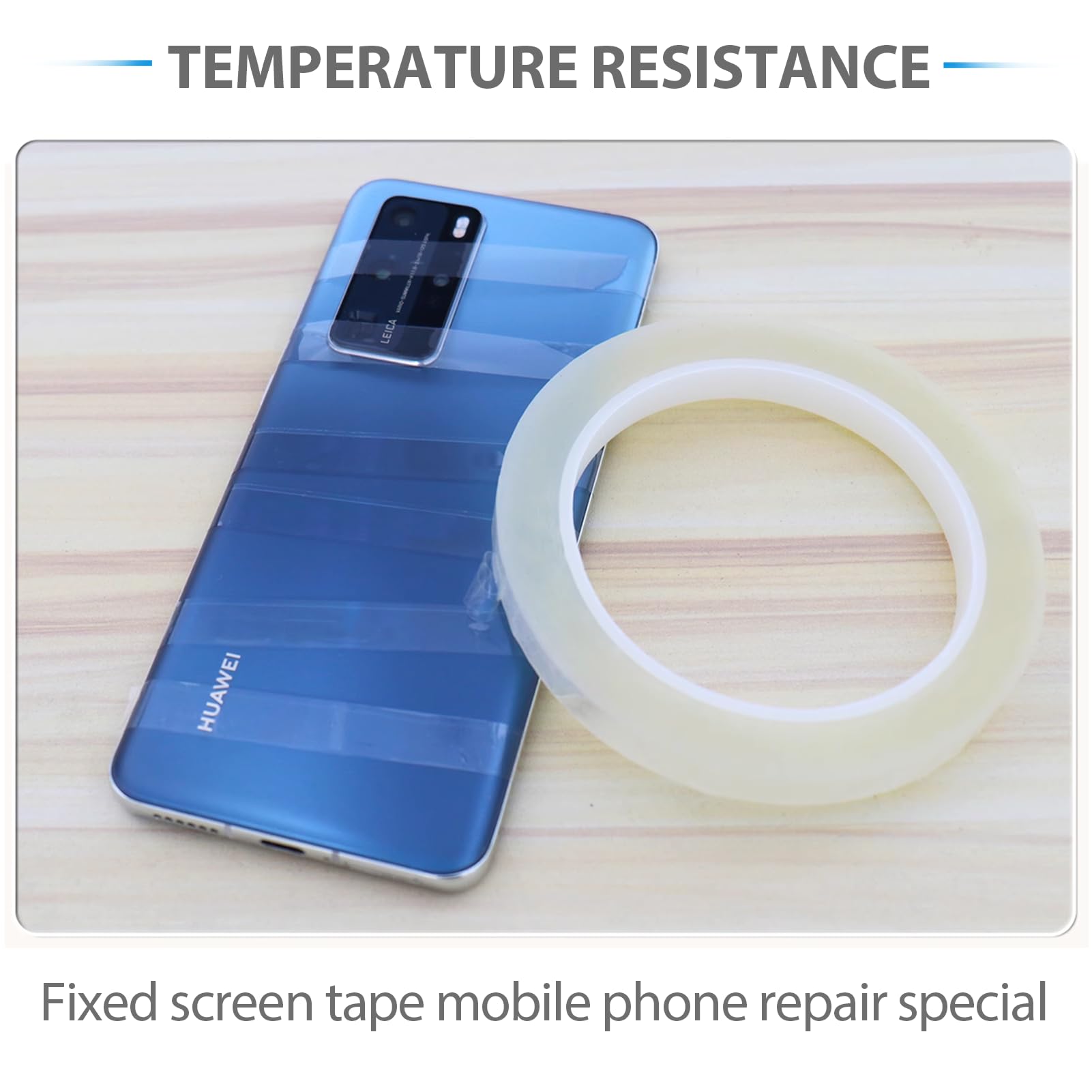 Cinta Térmica Transparente para Sublimación y Prensa de Calor, 4 Piezas, 10 mm de Ancho, 108 Pies de Largo, Cinta de Transferencia de Alta Temperatura hasta 230°C para Impresión Electrónica y DIY