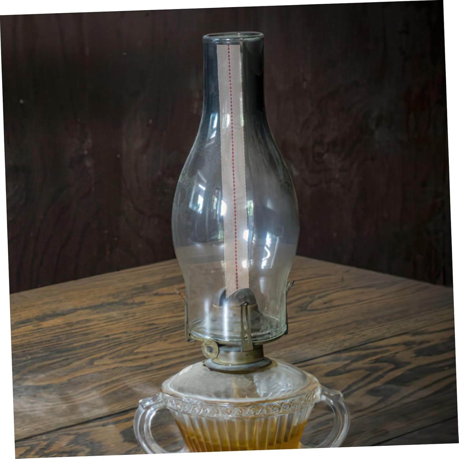 Cotton Oil Lamp Wicks - 3/5 in Flat Replacement Wick with Red Stitch for Kerosene Lamps and Candle Burners