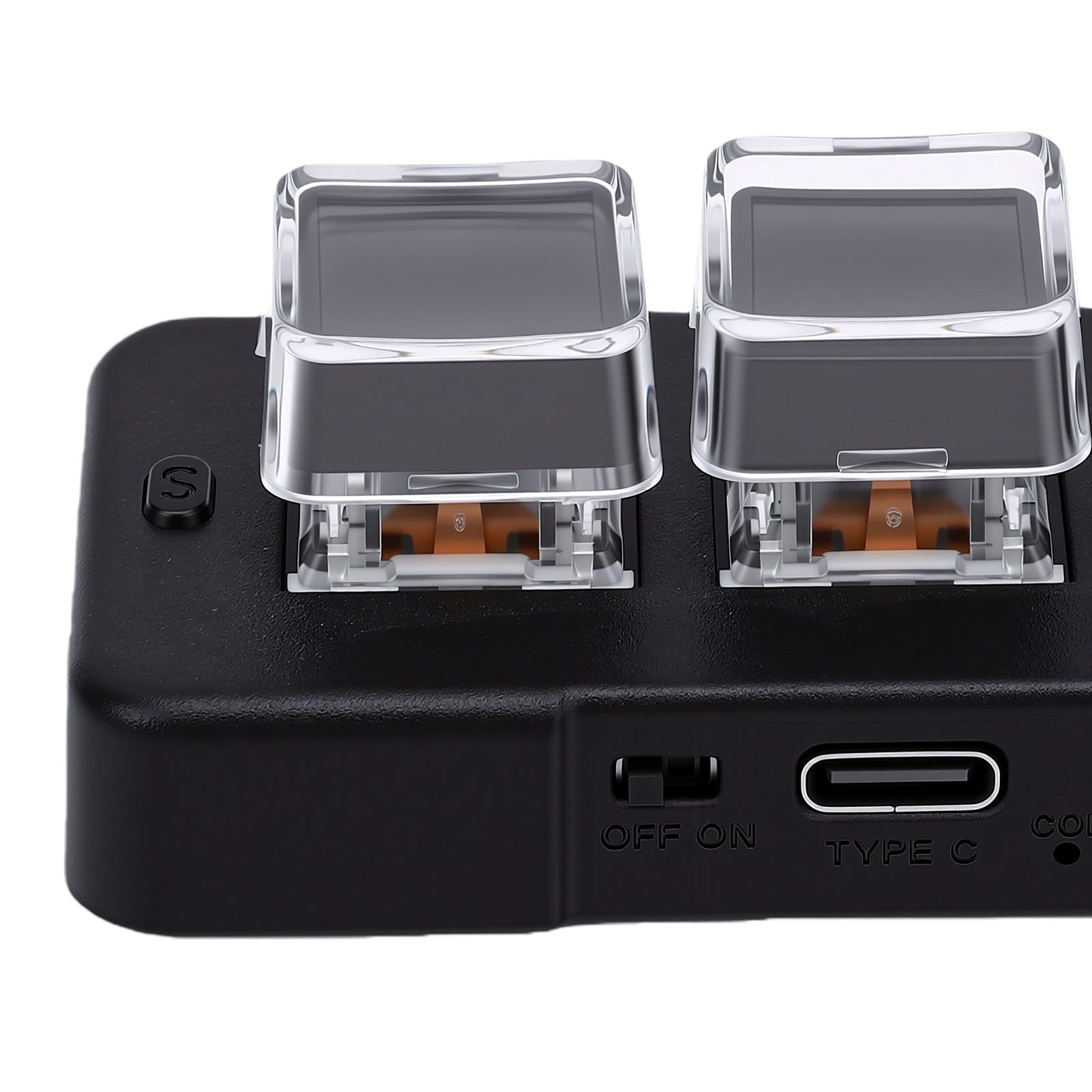 Cryfokt Tastierino Programmabile con 3 Tasti, con Connessione Cablata 2.4G Bluetooth 3 Modalità, Tastiera Meccanica Macro per Computer Portatile Desktop (BLACK)